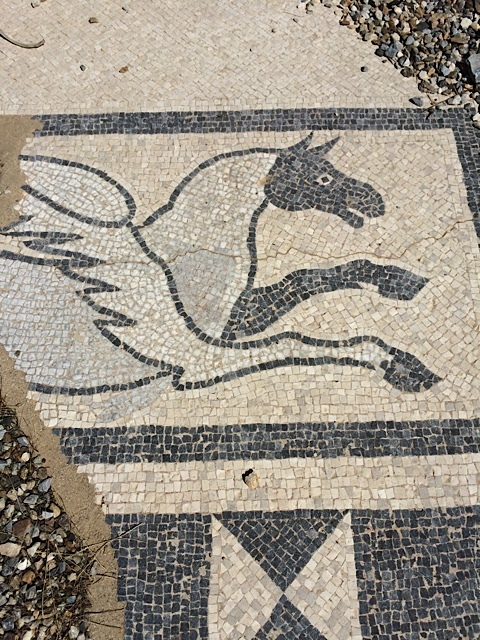Pegasusmosaik i husene fra romers tid